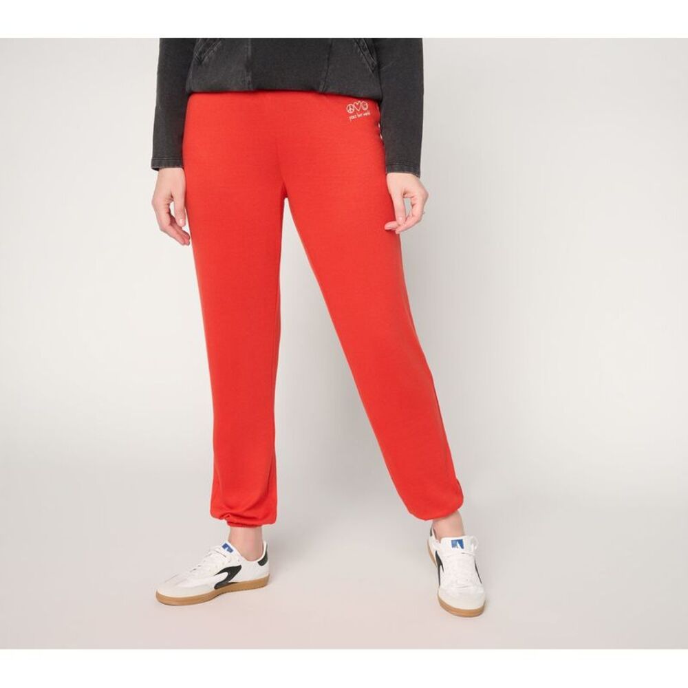 Peace Love World Women's Pants Sz L Make Your Selection: Ankle Length Red